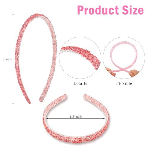 CUBACO Glitter Headband for Women and Girls - Sparkle Hair Band with Teeth