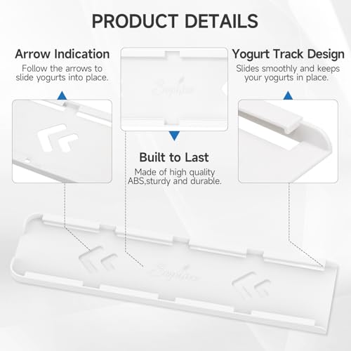 SOPHICO White Yogurt Organizer for Fridge - 1 Pack