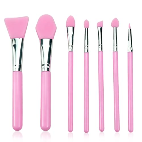 7-Piece Silicone Brush Applicator Set for Face Masks and Resin Crafting