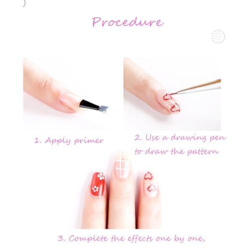 HomTop 8-Piece Nail Art Brush and Dotting Tools Set for DIY Manicure
