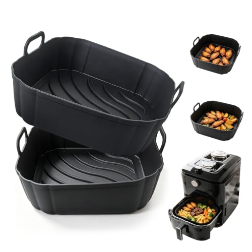 Redfly Silicone Air Fryer Liners - 2 Pack Reusable 8.5in