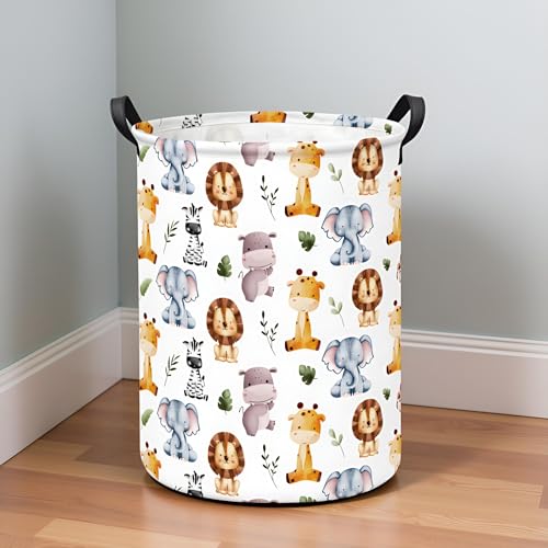 Cute Animals Baby Laundry Hamper - Waterproof Kids Storage Bin