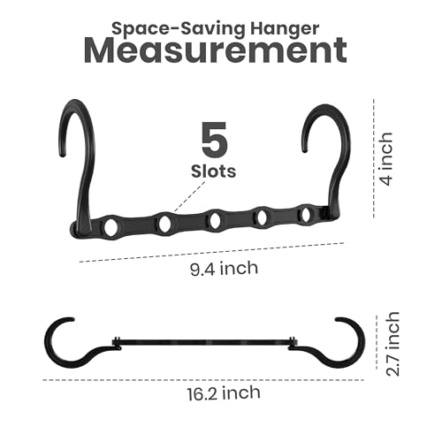 Utopia Home Space Saving Hangers – 10 Pack Collapsible Black Closet Organizers
