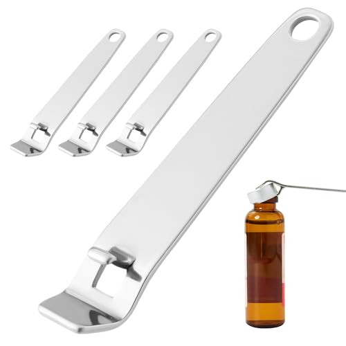 4-Pack Stainless Steel Vial and Bottle Opener Set