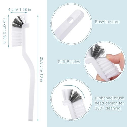 3-Piece Right Angle Kitchen Scrub Brush Set for Deep Cleaning