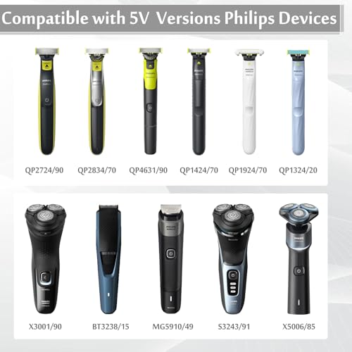 USB Charger Cord for Philips OneBlade 360 & Trimmer 2-Pack 3.3FT