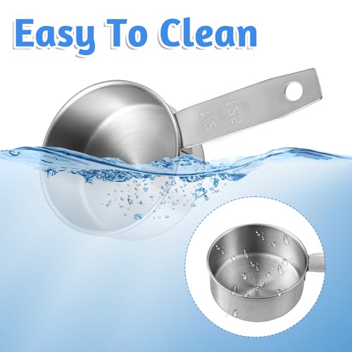 2 PCS Stainless Steel 1/2 Cup Dog Food Scoop - Measuring Cup Set