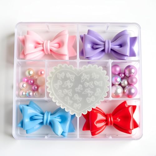 Transparent 3D Bow Silicone Nail Molds for DIY Nail Art Charms
