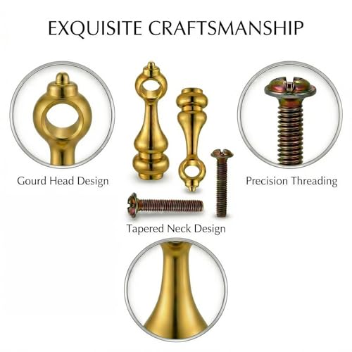 Gold Metal Shelf Rail Connectors for Bookcases & Furniture - 8 Pack