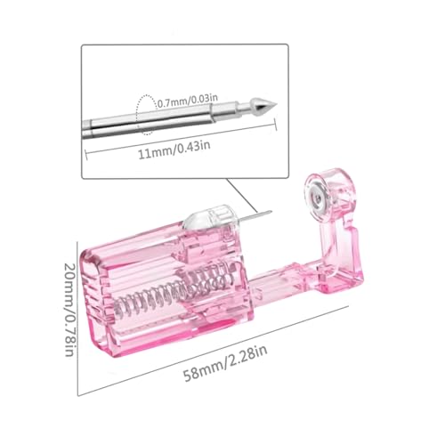 Self Ear Piercing Kit 2 Pack Disposable Piercing Gun with Cubic Zirconia