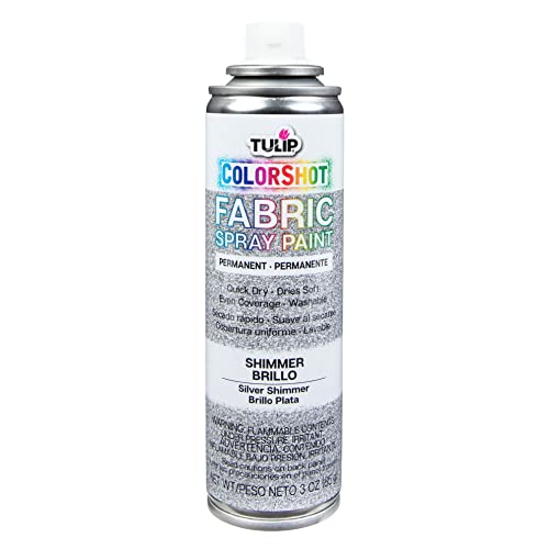 Tulip ColorShot Instant Fabric Spray Paint - 3oz Silver Shimmer