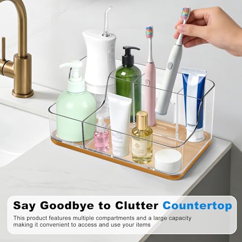 LAREKUN Gold Vanity Makeup Storage Rack for Bathroom & Vanity