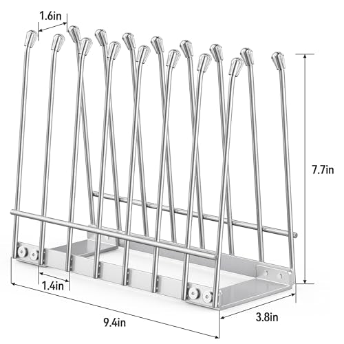 Metal Reusable Bag and Bottle Drying Rack - Silver Kitchen Organizer