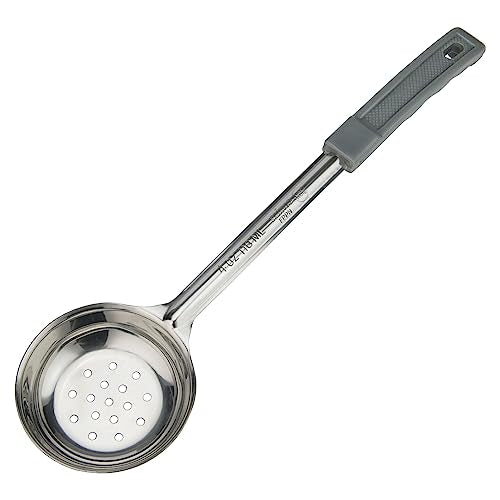 Winco 4 oz Stainless Steel Portion Control Spoon with Grip Handle
