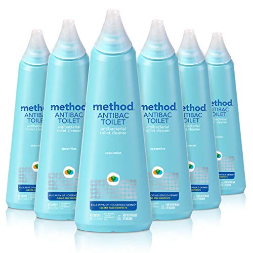 Method Antibacterial Toilet Bowl Cleaner, Spearmint, 24 oz (6 Pack)
