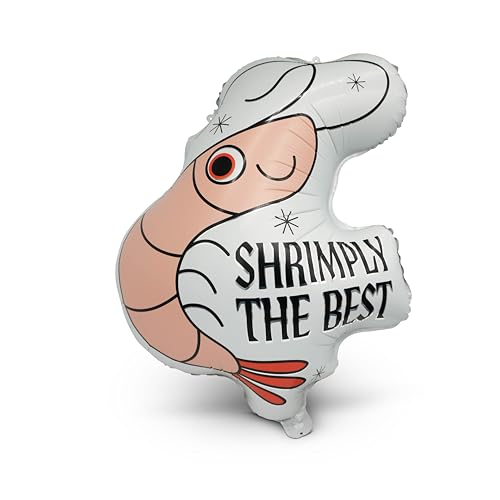 GooFBALLS Shrimply the Best 40-Inch Foil Balloon 2-Pack - Shrimp Party Decor