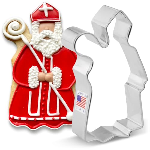 Saint Nicholas Cookie Cutter - 4-Inch Christmas Baking Tool Made in USA
