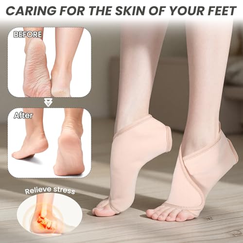2Pcs Castor Oil Pack Wrap for Ankle Adjustable Reusable Feet Brace Anti Oil Leak Organic Breathable Acrylic Flannel Castor Compress for Women Ankle Support Plantar Fasciitis Pain Relief