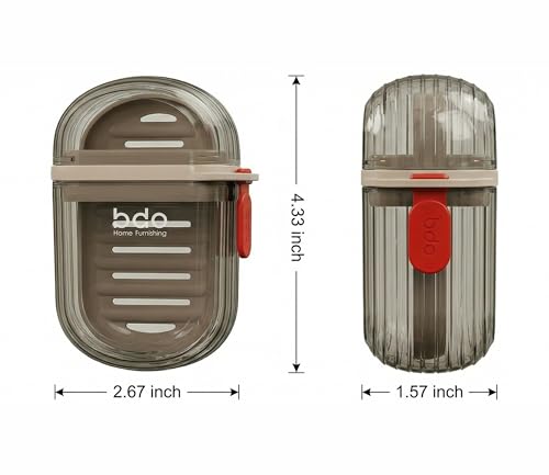 Rhino Roam Portable Travel Soap Dish with Drainage and Airtight Seal
