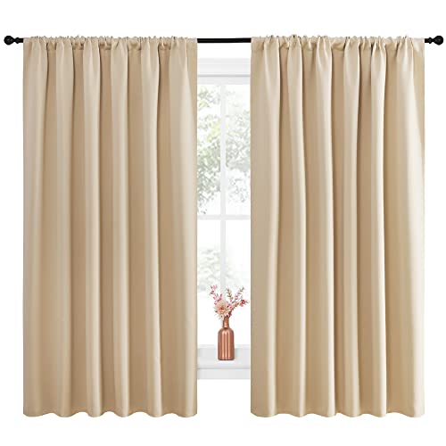 NICETOWN Room Darkening Curtains - Thermal Insulated Drapes, 70x63