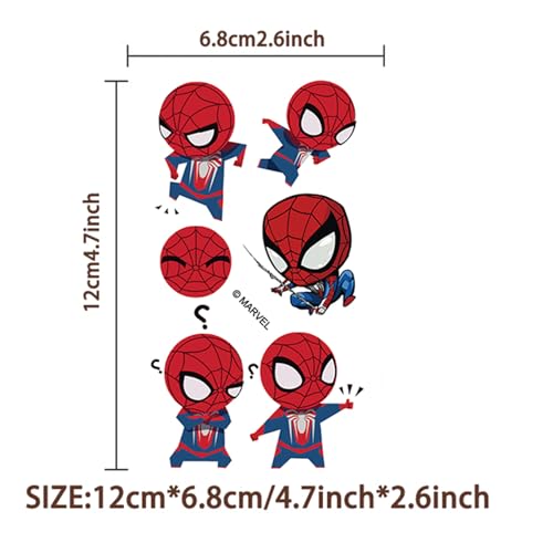 Spider-Man Temporary Tattoos 10 Sheets Kids Superhero Body Art Stickers