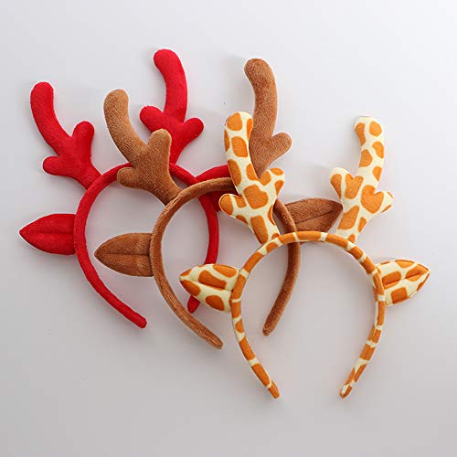 Christmas Reindeer Antlers Headband 2 Pcs Elk Horns Hair Hoops