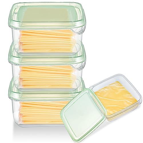 Uiifan 3-Pack Clear Airtight Cheese Storage Containers - 22 oz