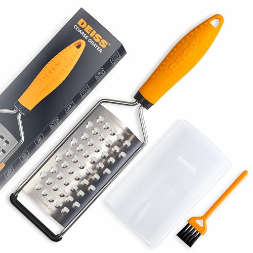 Deiss PRO Stainless Steel Handheld Cheese Grater with Protective Cover