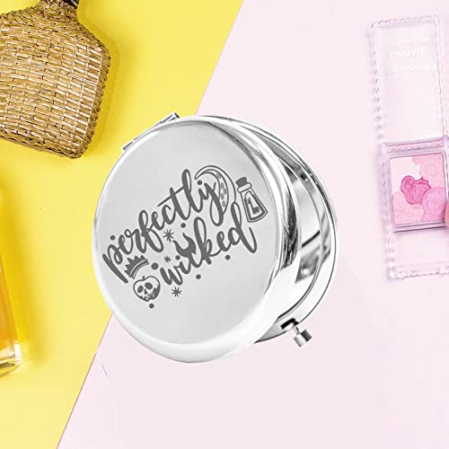 Villains Perfectly Wicked Stainless Steel Pocket Mirror - 2.55 Inch