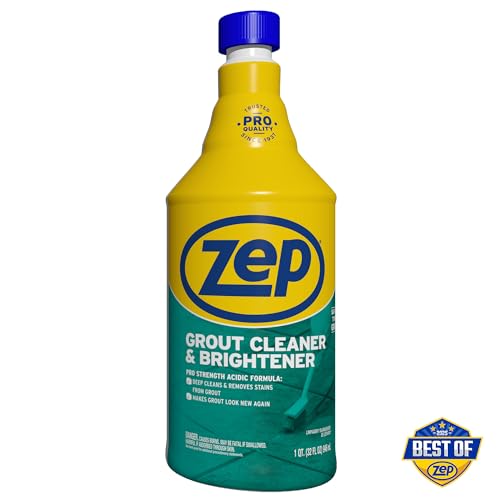 Zep Grout Cleaner and Brightener - 32 oz Pack of 1 for Tile & Grout