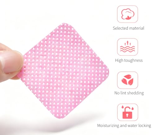 Lint Free Nail Wipes 200PCS Soft Non-Woven Gel Polish Removal Pads