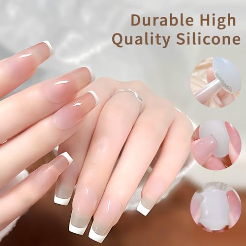French Tip Nail Stamp Kit with Replacement Heads for DIY Manicure