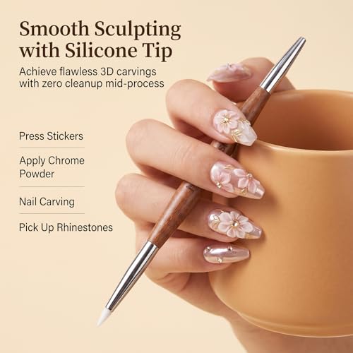 Gjinxi Dual-Tipped Nail Art Sculpture Pen & 3D Picker Tool