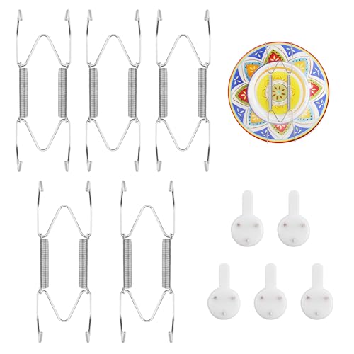 5 Pack Silver Plate Hangers for 6-8 Inch Wall Art Display