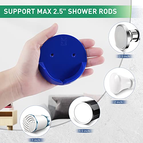 Kitosun Shower Curtain Rod Holders - Adhesive Wall Brackets (2 Pairs)