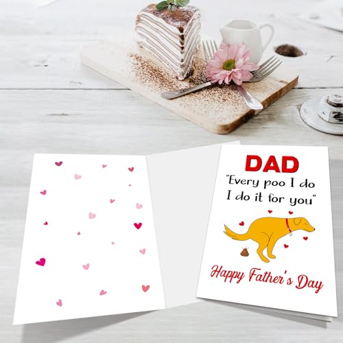 Funny Father's Day Card for Dog Dads - Hilarious Gift with Envelope