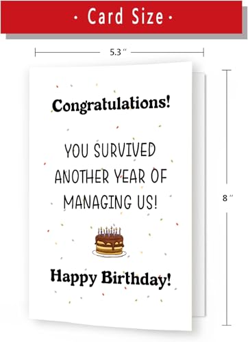 Funny Birthday Card for Boss - Humorous Gift for Manager