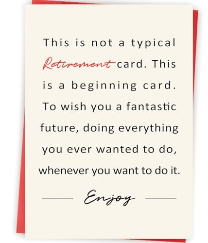 Funny Retirement Card with Envelope - Perfect Farewell Gift
