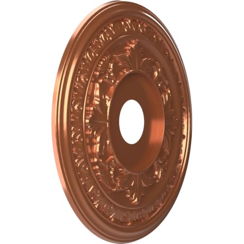 Ekena Millwork 19-Inch Bright Coat Copper Ceiling Medallion - PVC
