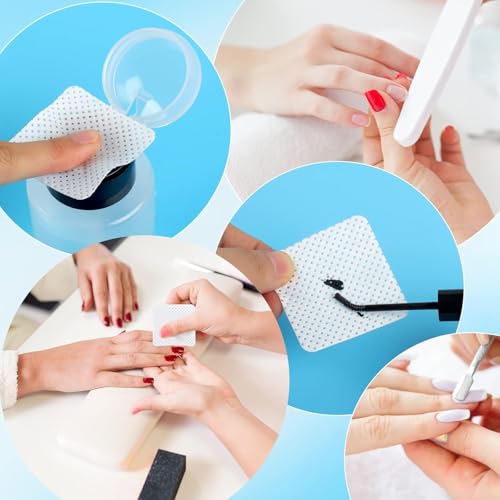 600 PCS Lint Free Nail Wipes and Pump Dispenser Bottle Set