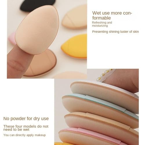 WsjiaboFux 7-Piece Pink Finger Makeup Sponge Set with Strap