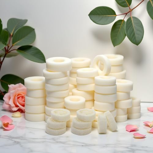 Cauaoa Natural Loofah Slices 10Pcs for Soap Making and Exfoliating Bath Sponge
