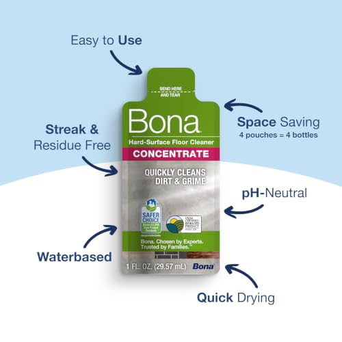 Bona Multi-Surface Floor Cleaner Concentrate - 4-Pack Pouches