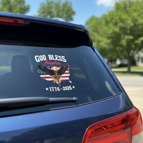 250 USA Anniversary Stickers - Patriotic Car Window Decals