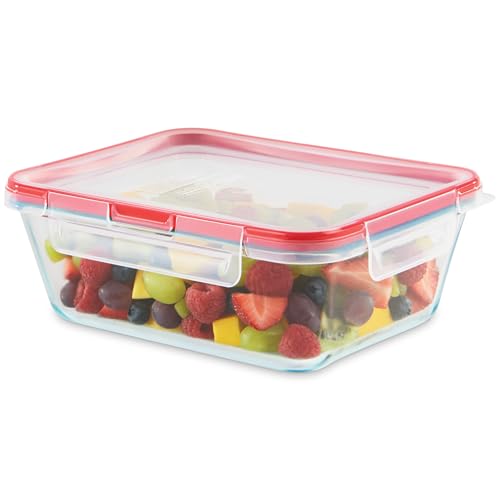 Pyrex Freshlock 8 Cup Rectangular Glass Food Storage Container with Locking Lid