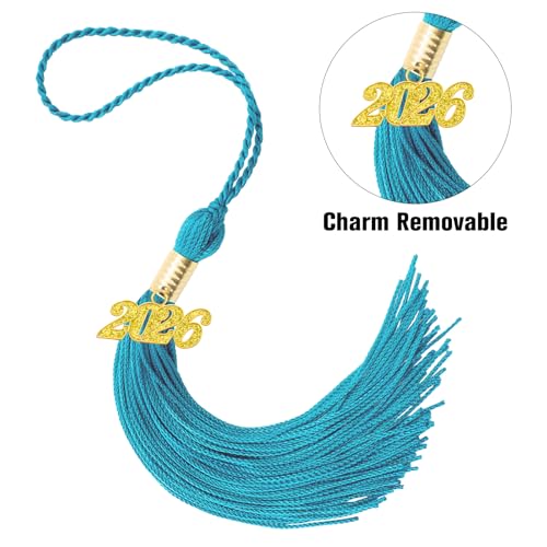 Gold 2026 Graduation Tassel Charms - 5 Pack for Caps & Decor