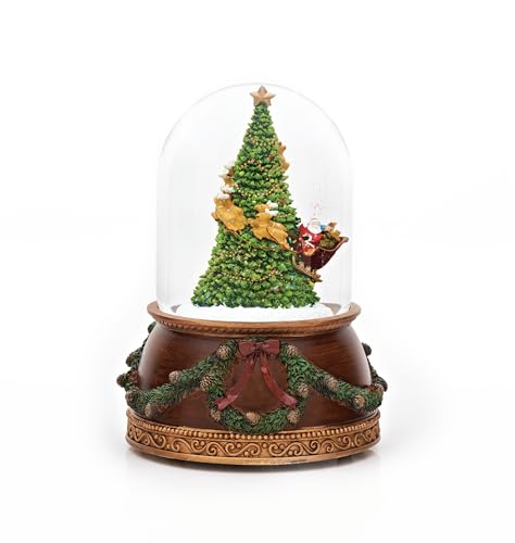 Santa Christmas Snowglobe with Music and Glitter Dome - 7.75 Inch