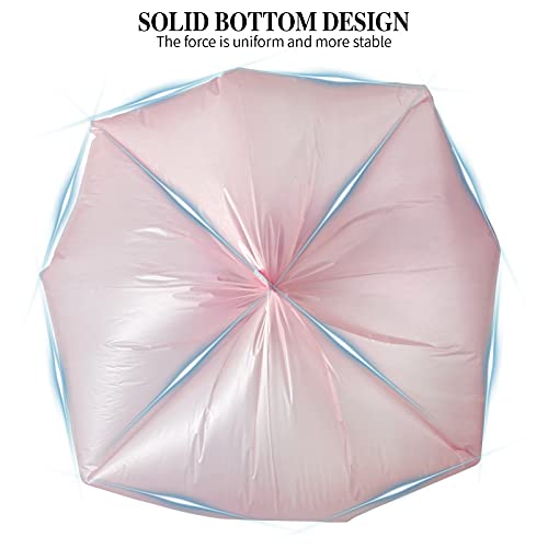HDY 4 Gallon Small Trash Bags - 100 Count Leak-Resistant Pink Garbage Bags