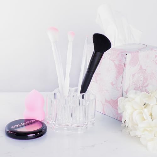 Acrylic Makeup Organizer - 12 Slot Cosmetic Brush & Lipstick Holder Stand