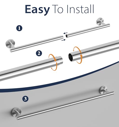 Brushed Nickel Towel Bar - 24 Inch SUS304 Stainless Steel Rod
